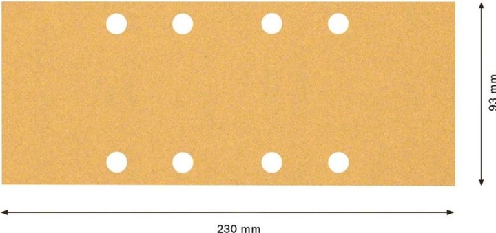 Actual product image Bosch Professional Zubehör Expert C470 Sandpaper with 8 holes for orbital sander, 93 x 230 mm, G 100, 10 pcs. (100)