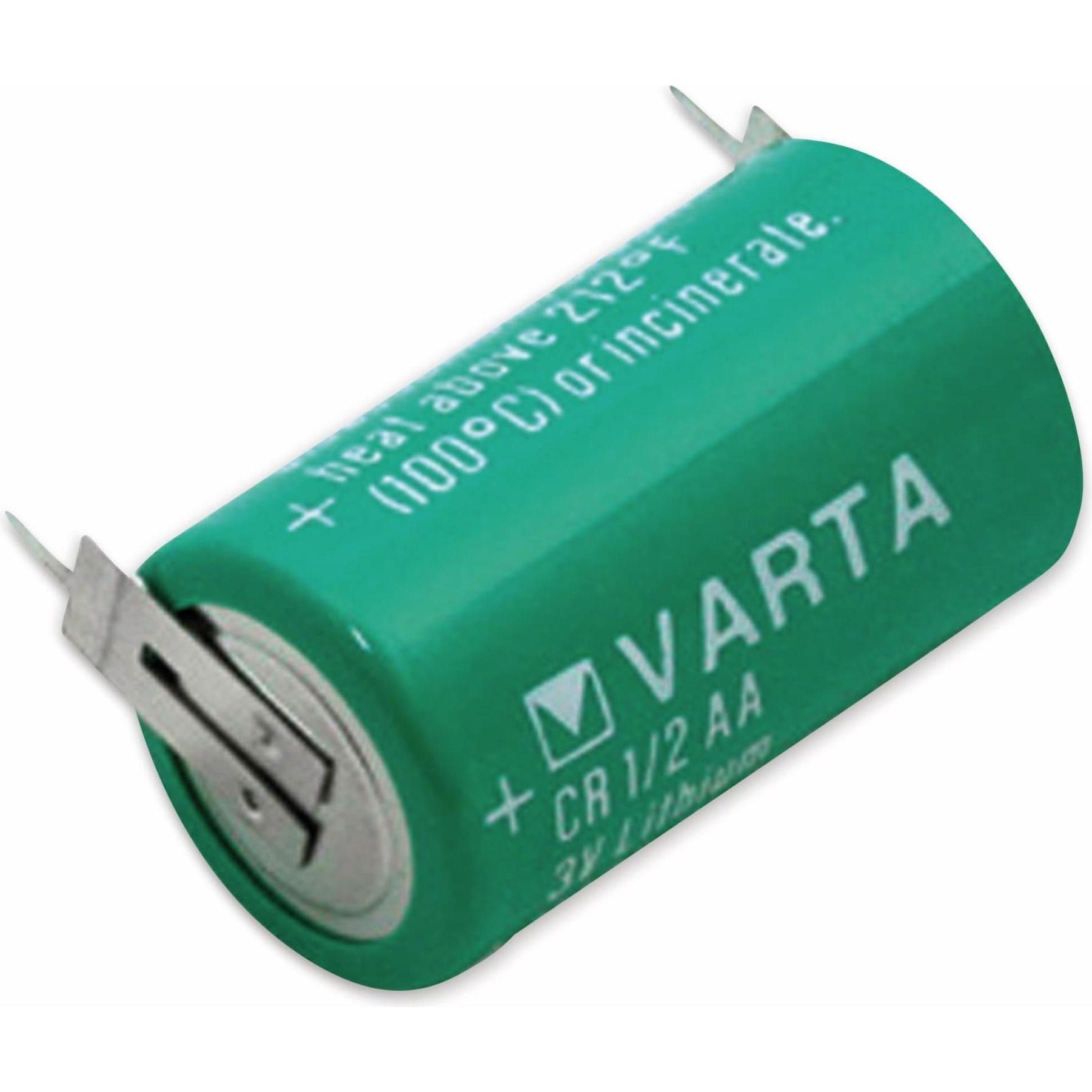 Varta Lithium-Batterie CR 1/2AA-SLF, Print 1/1+/-, 3 V-, 950 mAh (1/2 AA), Batterien + Akkus