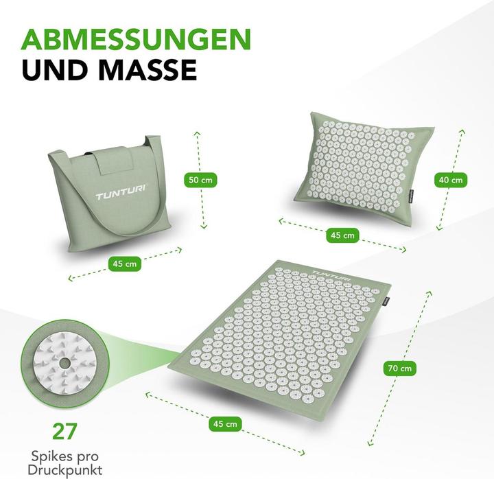 Immagine prodotto Tunturi Akupressurmatte Pro mit Kissen, div.Farben (20 mm)