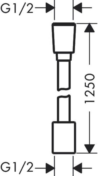 Actual product image hansgrohe Designflex textile shower hose, length 1250mm, 28220 (125 cm)