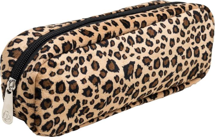 Exacompta Schlampermäppchen Leopard, rechteckig, Kunstfell, 22x6x8 cm