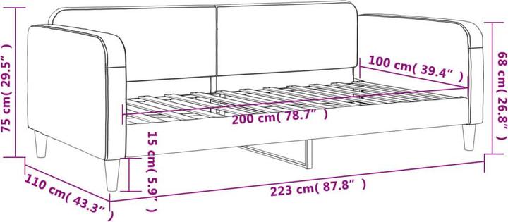 Immagine prodotto vidaXL ausziehbares Tagesbett