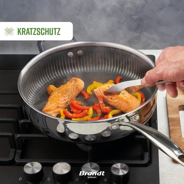 Produktbild Evok Qulinart by Brandt 194-019 Pfannen-Set 3teilig (Bratpfanne, Pfannenset + Topfset, Aluminium, Edelstahl)