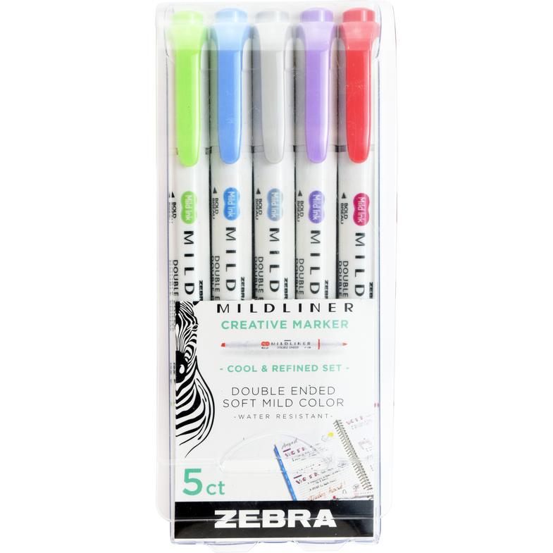 Zebra, Evidenziatori, Matita luminosa (5 x)