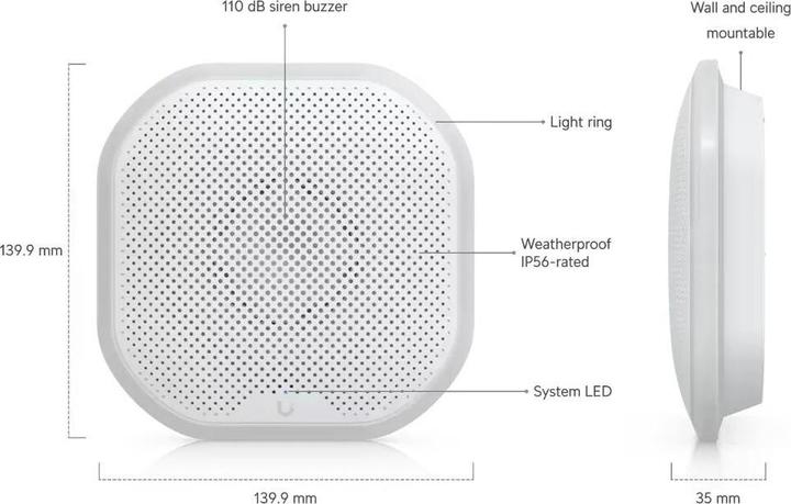 Actual product image Ubiquiti All-weather siren delivering