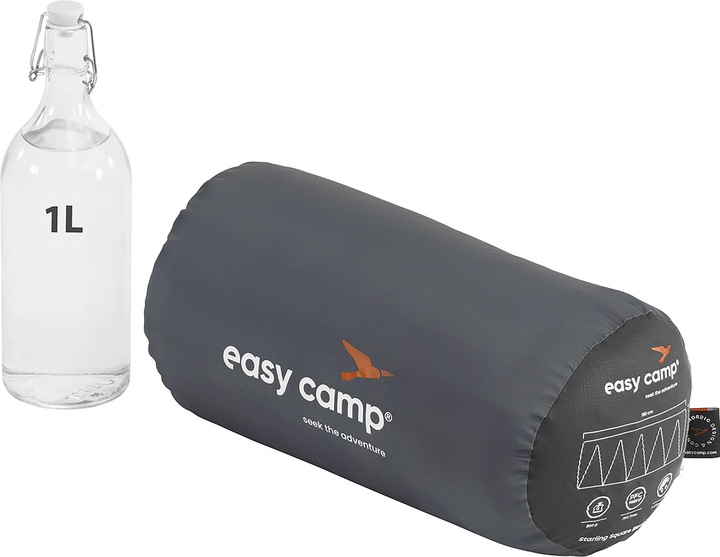Immagine prodotto Easy Camp Schlafsack Starling Square Black 10?C (schwarz/grau, Modell 2025) (190 cm)