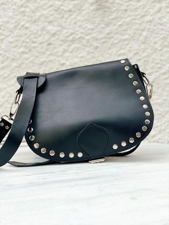 Actual product image Only-Bags.Store Black leather crossbody bag, leather purse, studded bag, shoulder bag, gift for you, from