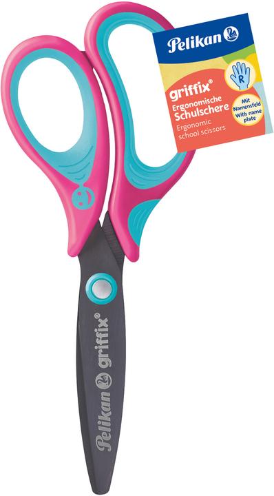 Pelikan griffix schoolschaar, rond, roze, voor rechtshandigen (14 cm)