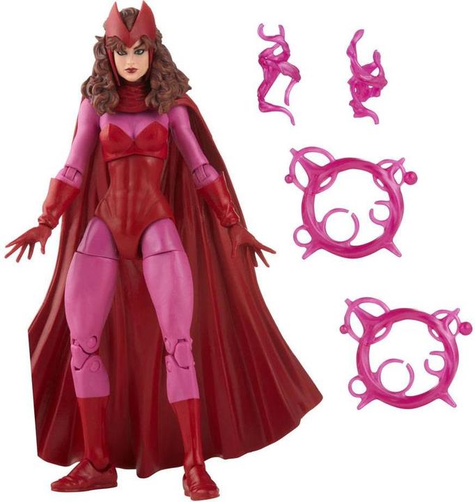 Actual product image Hasbro Legends Series Scarlet Witch, 15cm Retro Action Figure, 4 Accessories