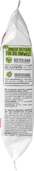 Actual product image dm alverde Organic Wild Rose Cleansing Wipes (Cleaning cloths)