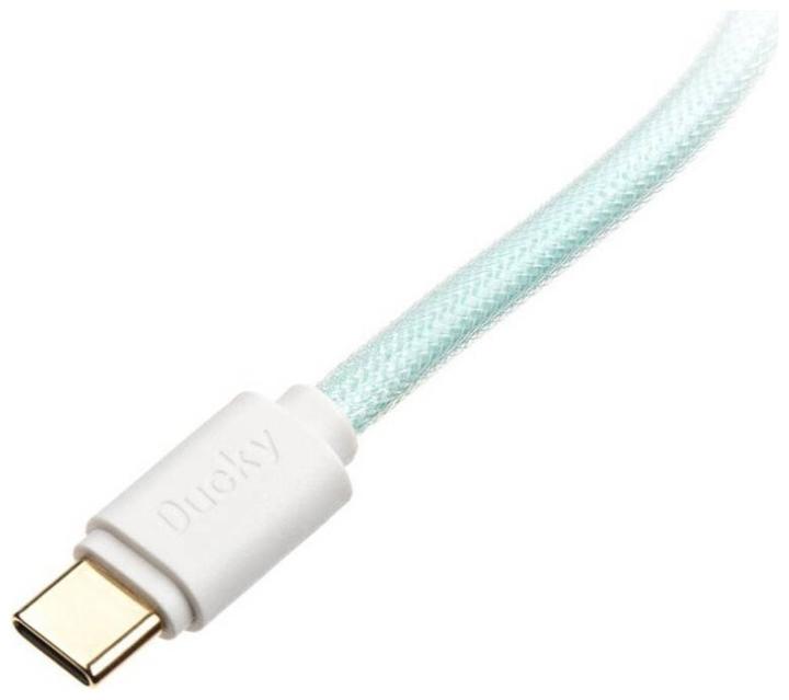 Produktbild Ducky Premicord Azure Coiled Cable, USB Typ C auf Typ A - 1,8m (1.80 m, USB 2.0)