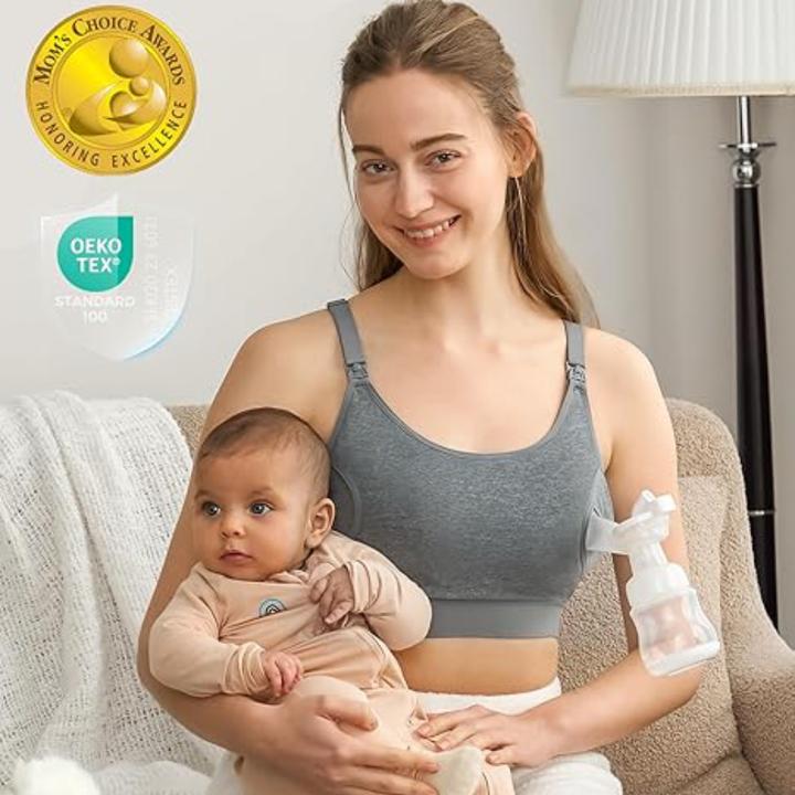 Image du produit Momcozy Nursing & Pumping Bra gris M (M)