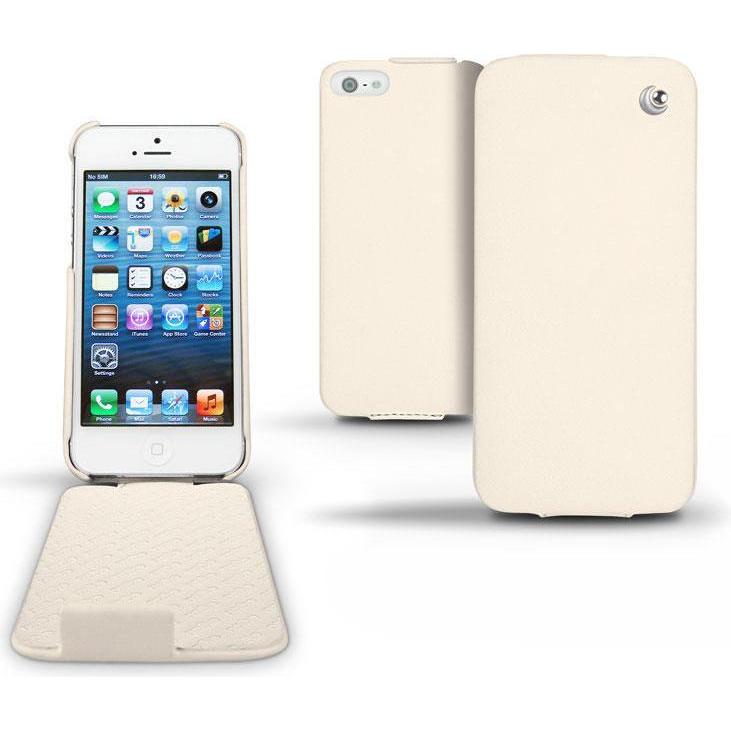 Noreve Lederschutzhülle vertikal (Apple iPhone 5), Smartphone Hülle, Beige