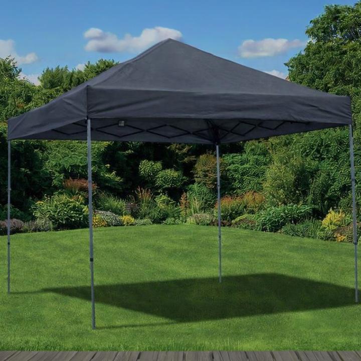 Casativo Ultra-Kompakt Faltpavillon 3x3m Schwarz - Stabiles Partyzelt - Mobiles Gartenzelt inkl. Transporttas (290 cm, 290 cm)