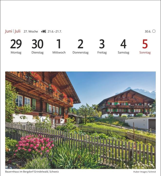 Produktbild Alpen Sehnsuchtskalender 2026 - Wochenkalender mit 53 Postkarten