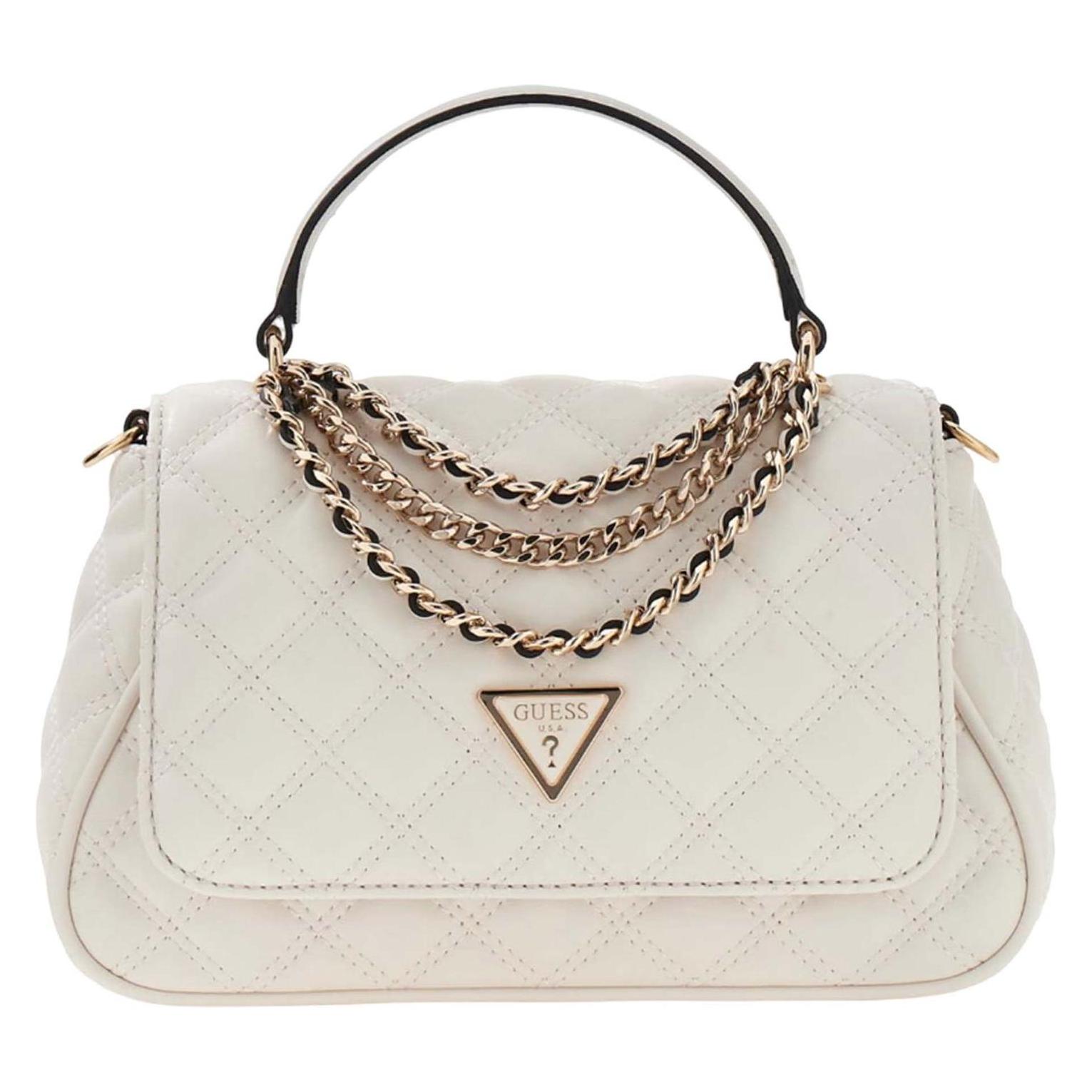 Guess, Damen, Handtasche, Giully Ii Top Handle Flap Bag, Beige