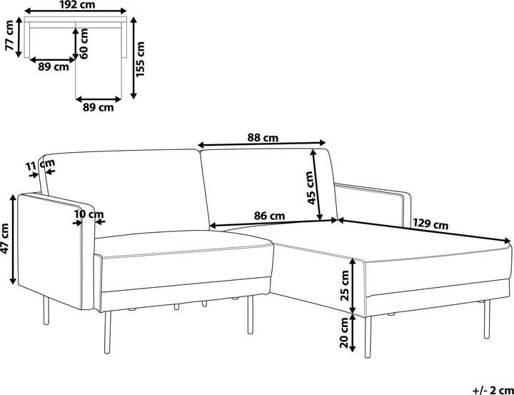 Produktbild Beliani Breda (Ecksofa)