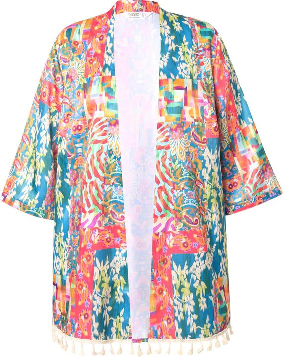 Image du produit Angel of Style Kimono, Satin mit Alloverdruck, Quasten-Zierbans (46)