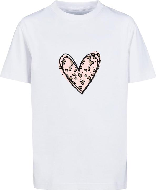 Immagine prodotto Merchcode San Valentino - Maglietta Basic per bambini con cuore leopardato - 174579 (158, 164)