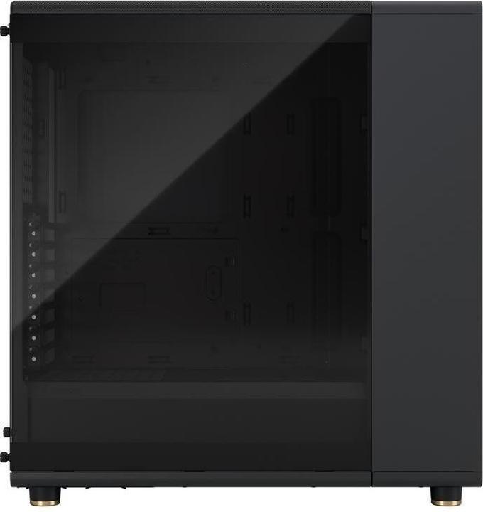 Image du produit Fractal Panneau Latéral en Verre Trempé Noir Charbon avec Face Avant en Bois de Noyer Foncé (ATX, mATX, Mini-ITX)
