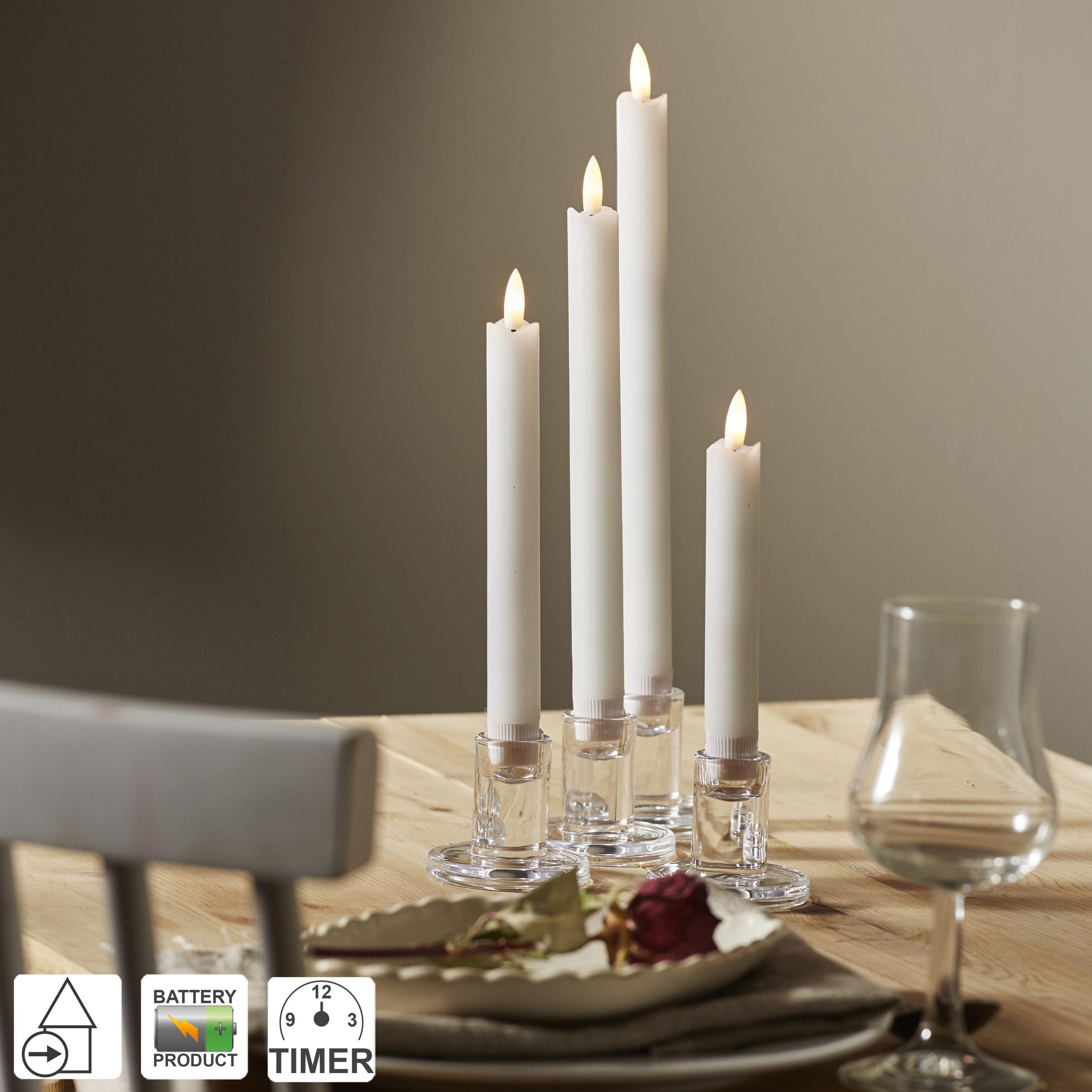 Thumbnail - Star Trading, LED Kerzen, Set Pillar Dinner (4 x)