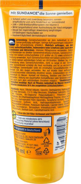 Actual product image dm Sundance Kids (Sun cream face, SPF 50, 100 ml)
