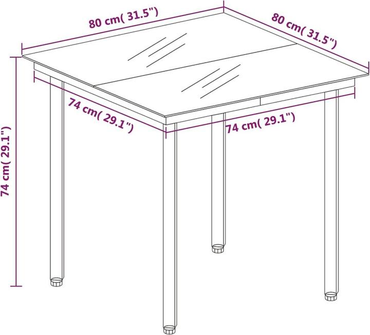 Produktbild vidaXL Garten Essgruppe