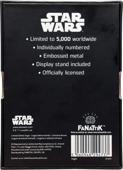 Produktbild Fanattik Star Wars Metallbarren Lando Calrissian Limited Edition