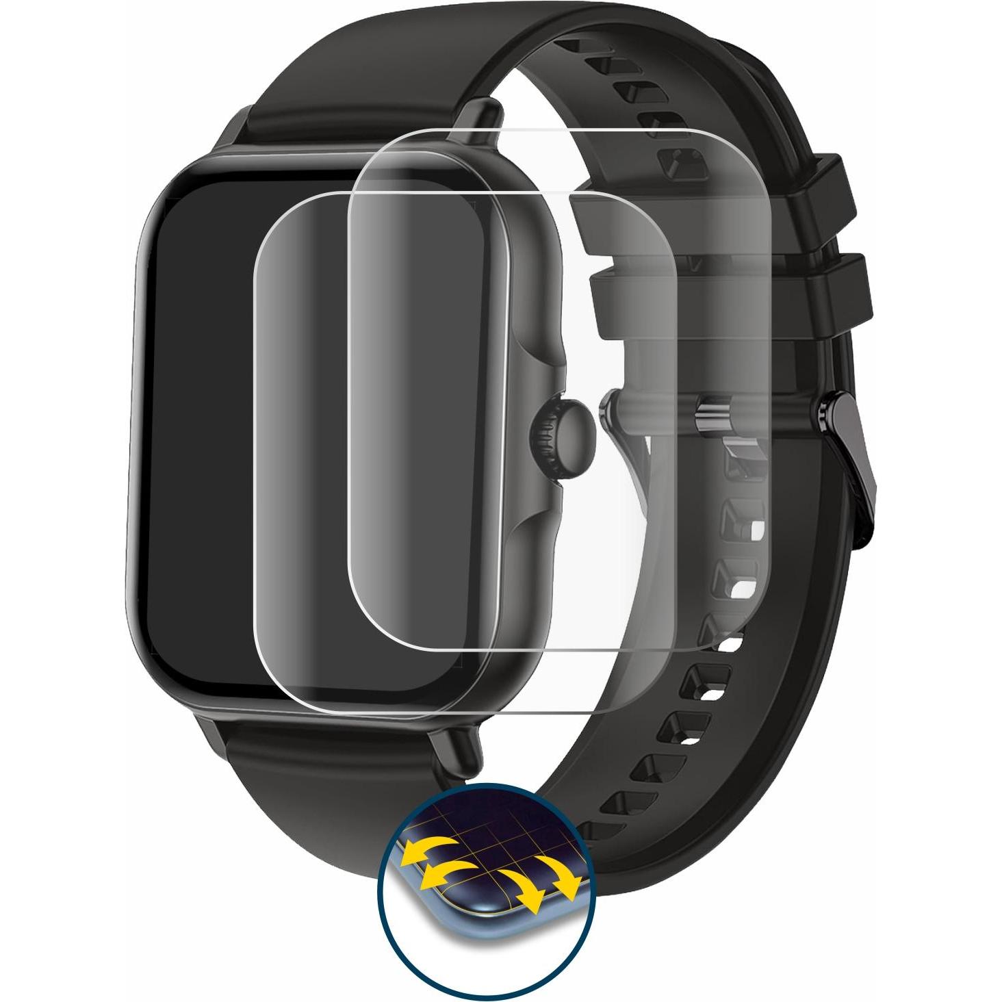 Thumbnail - BROTECT Full-Cover Displayschutz, Smartwatch Schutzfolie, Transparent