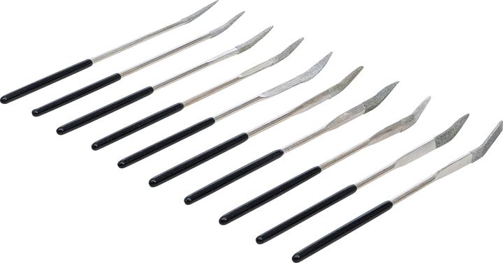 Produktbild BGS Diamant-Lochfeilen-Satz gebogen 140 x 3 mm 10-tlg. (140 mm)