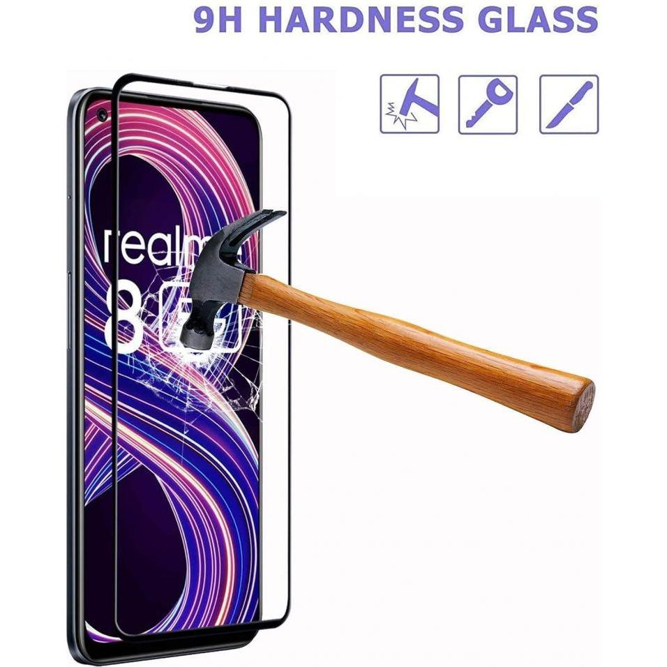 Thumbnail - Screenguard Realme 8 5G Full Screen Panzerglas Schutzfolie 2.5D 9H (1 Stück, Realme 8 5G), Smartphone Schutzfolie, Schwa...