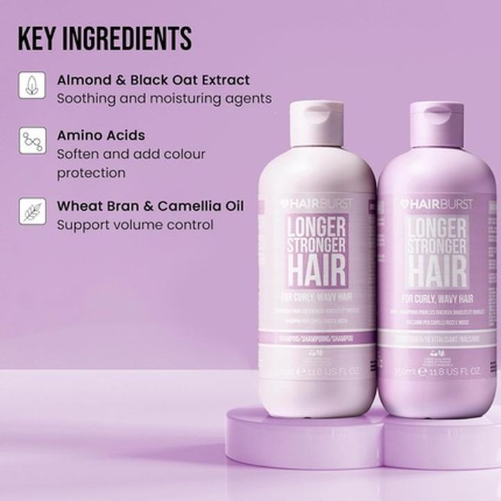 Actual product image Hairburst Hair Burst Wavy & Curly Hair Shampoo and Conditioner Set - Sulfate, SLS, Paraben Free (700 ml, Liquid shampoo)