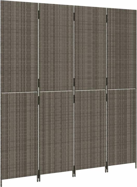 Immagine prodotto vidaXL Screen 4 pezzi in poly rattan grigio,Colore: Grigio,Materiale: Poly