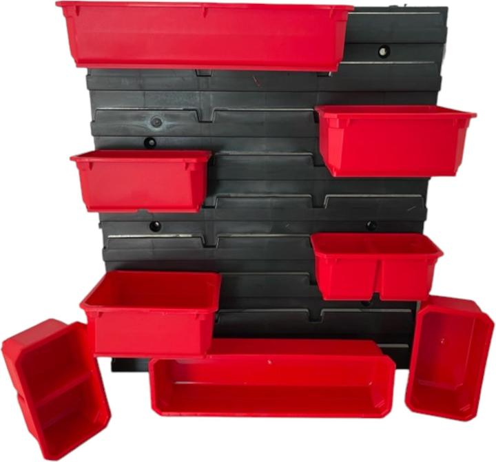 Image du produit Qbrick System Container Set Nr. 6 Paroi d'atelier 39 x 35 cm avec 8 récipients pour PRO Organizer 100 /