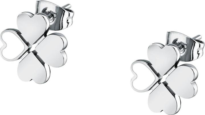 La Petite Story Steel Earrings Four-Leaf Clover Friendship (Edelstahl, Emaille)