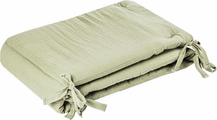 Julius Zöllner Lime muslin cot bumper 180 x 35 cm