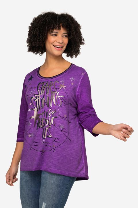 Produktbild Angel of Style T-Shirt, oversized, Metallic-Stern, Rundhals, 3/4-Ärmel (48)