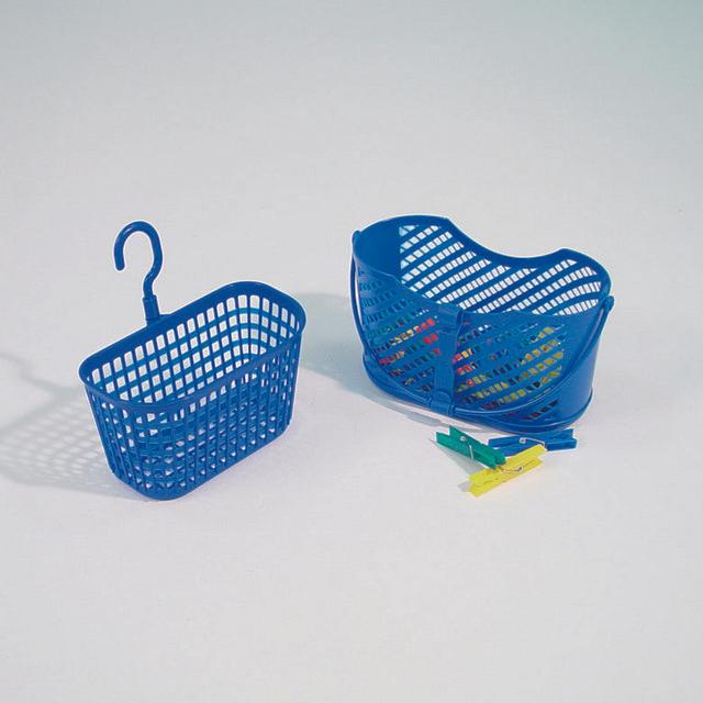 Actual product image Axentia Clothes peg basket, assorted colours