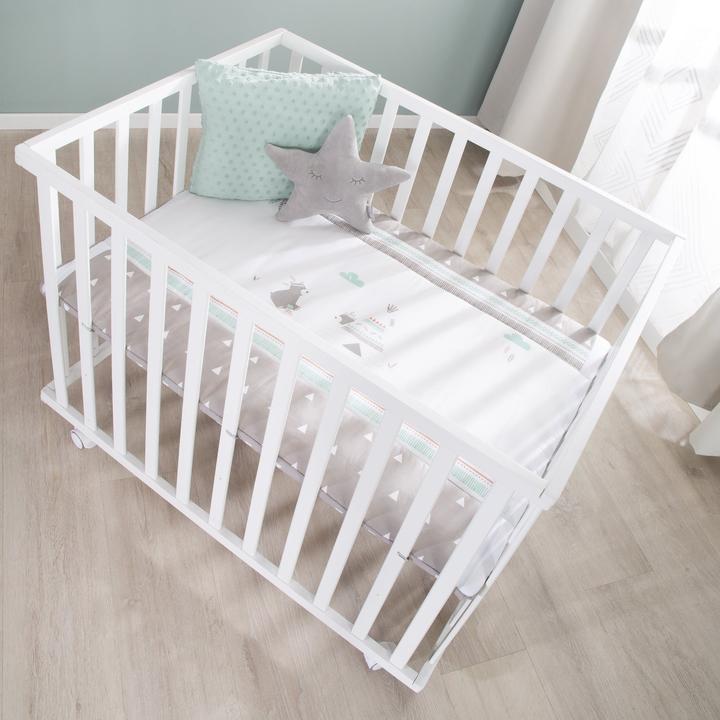 Actual product image Roba Playpen 100x75 Indibear (72.50 cm, 98 cm, MDF)