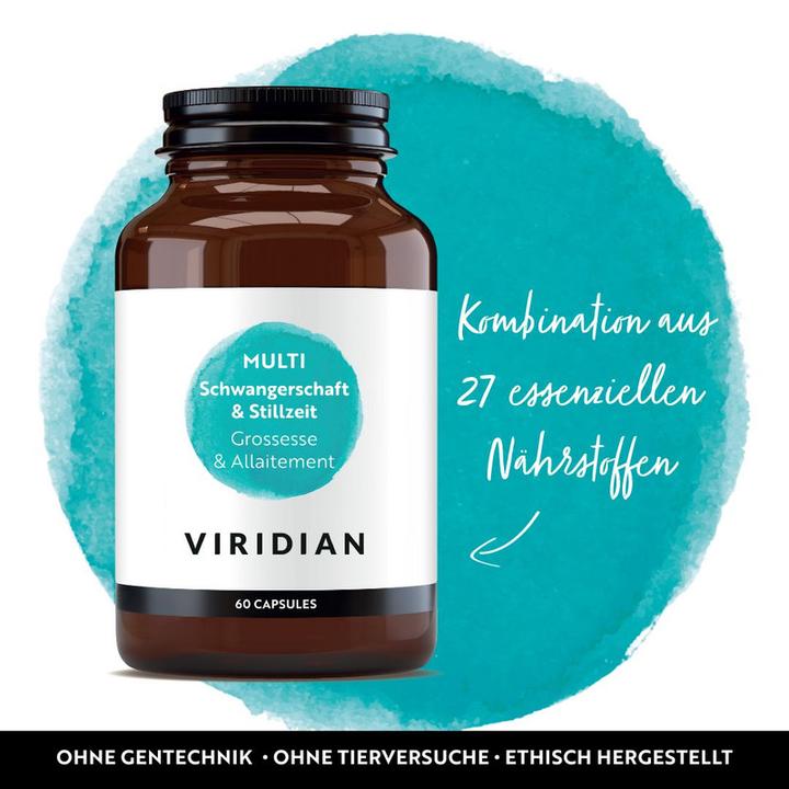 Actual product image Viridian Pregnancy & breastfeeding Multi (60 pcs., Capsules)