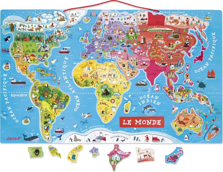 Janod Mappa del mondo (92 pezzi)