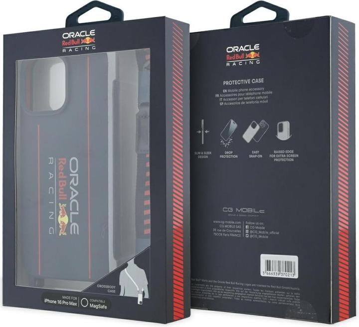 Actual product image Red Bull RBHMP16X24SISOLRV iPhone 16 Pro Max 6.9" hardcase Silicone Strap and Vertical Logo MagSafe (Apple iPhone 16 Pro Max)