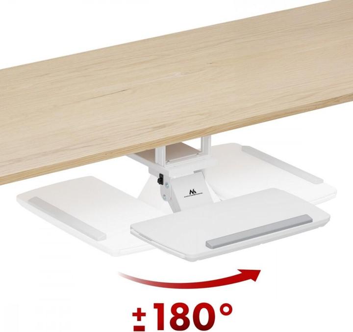 Immagine prodotto Maclean Untertisch-Tastaturhalter verstellbar max. 5kg Weiss MC-156 W