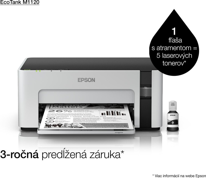 Actual product image Epson ET-M1120 EcoTank (Ink tank, Black and white)