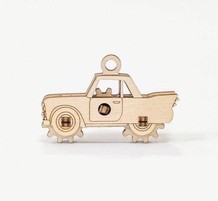 Productafbeelding Eco Wood Art EWA 3D houten puzzel speelgoedauto (10 onderdelen)