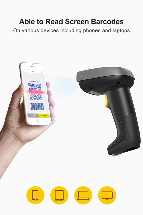 Produktbild Inateck Barcodescanner 52 black (BCST-52 black) (1D-Barcodes, 2D-Barcodes)