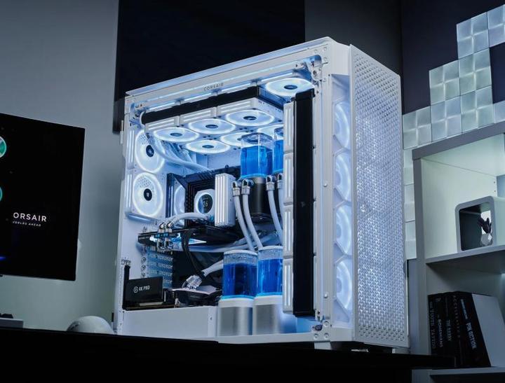 Actual product image Corsair Case iCUE 9000D RGB Airflow Tower TG white (ATX, E-ATX, mATX, SSI EEB)