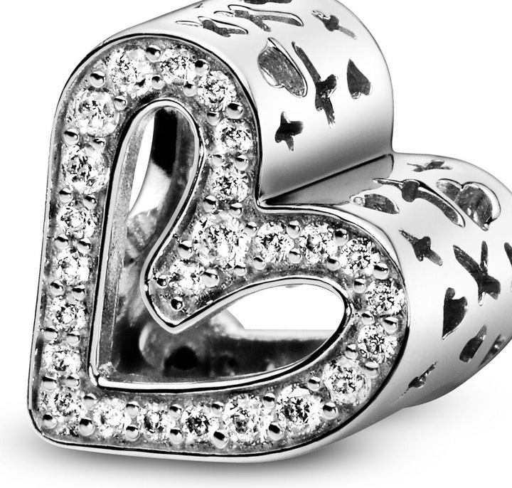 Pandora Sparkling Freehand Heart (Sterlingsilber)