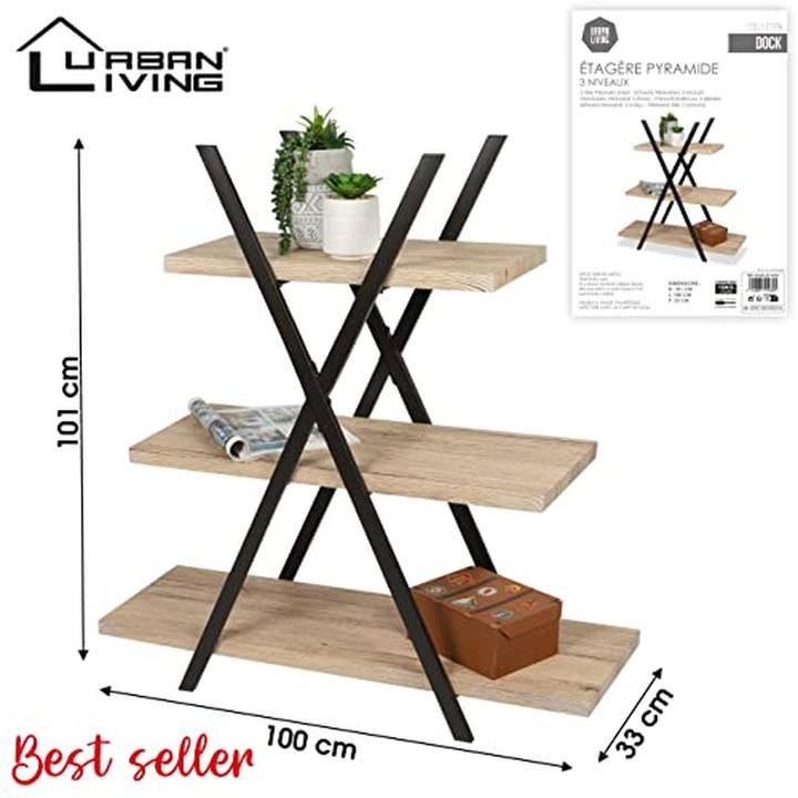 Actual product image Urban Living Pyramidenregal mit 3 Tablaren