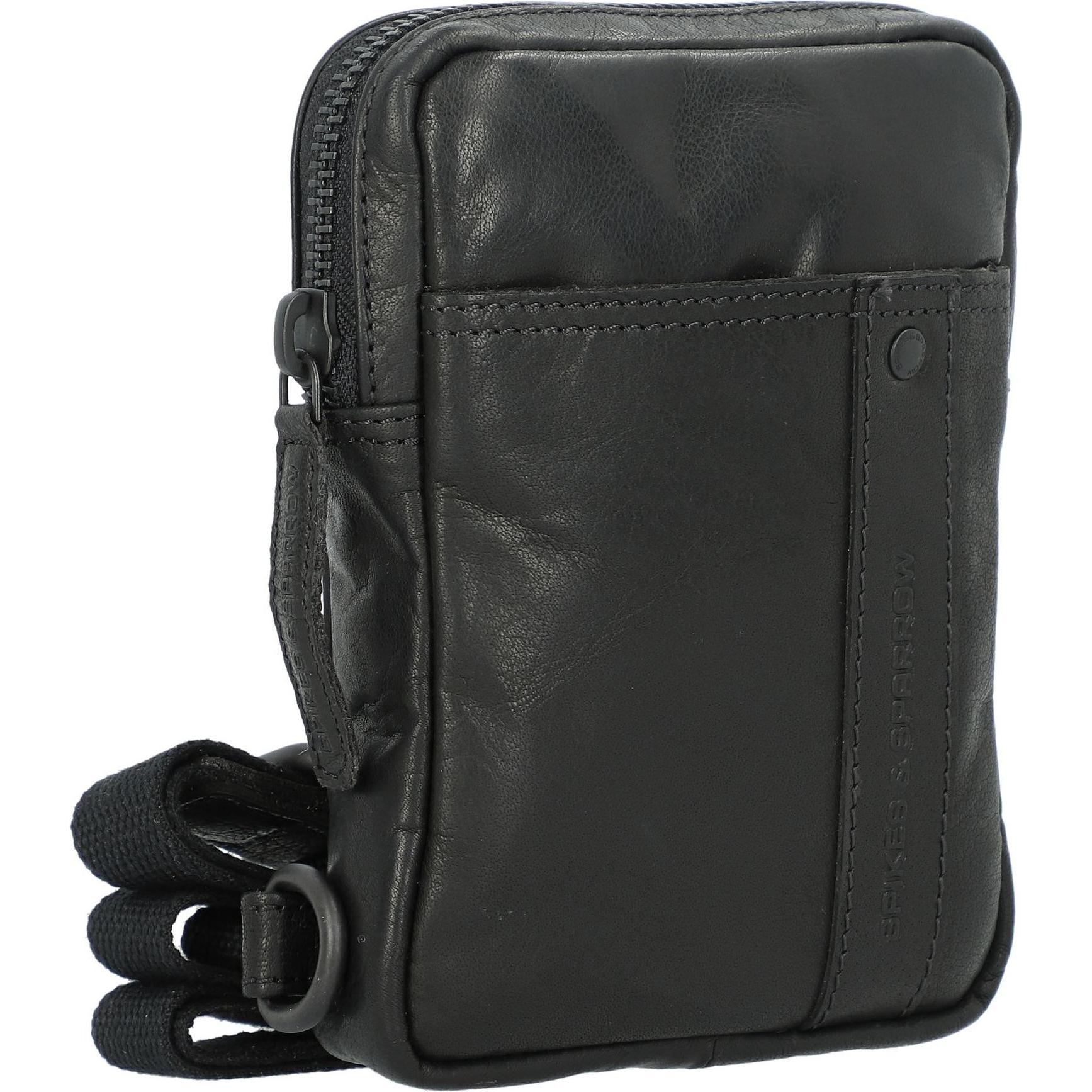 Thumbnail - Spikes & Sparrow, Handtasche, Bronco Umhängetasche Leder 13 cm, Schwarz